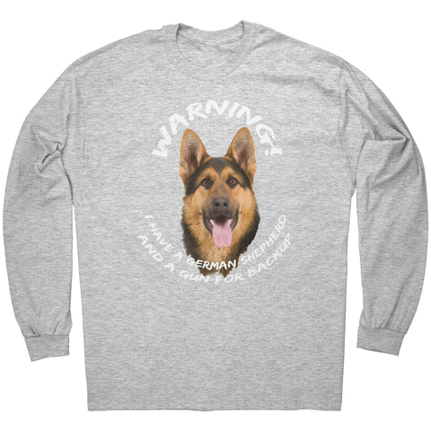 German Shepherd Warning Long Sleeve T-Shirt