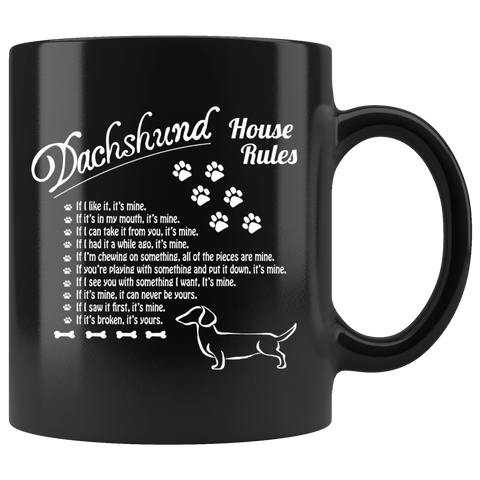Dachshund House Rules Coffee Mug